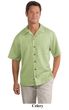 Upscale Men's Short Sleeve Easy Care Camp Shirt