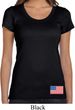 US Flag Bottom Print Ladies Scoop Neck Shirt