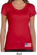 US Flag Bottom Print Ladies Scoop Neck Shirt