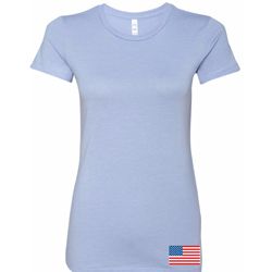 US Flag Bottom Print Ladies Shirts