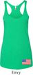 US Flag Bottom Print Ladies Tri Blend Racerback Tank Top