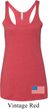 US Flag Bottom Print Ladies Tri Blend Racerback Tank Top