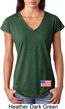 US Flag Bottom Print Ladies Tri Blend V-Neck Shirt