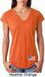 US Flag Bottom Print Ladies Tri Blend V-Neck Shirt