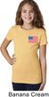US Flag Pocket Print Girls Shirt