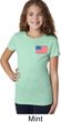 US Flag Pocket Print Girls Shirt