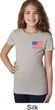 US Flag Pocket Print Girls Shirt