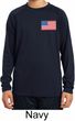 US Flag Pocket Print Kids Dry Wicking Long Sleeve Shirt