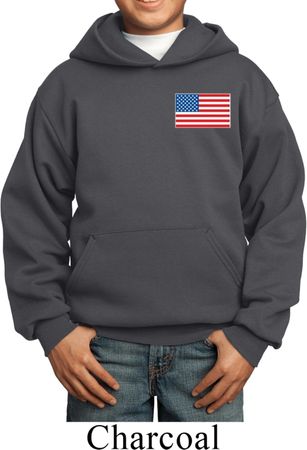 US Flag Pocket Print Kids Hoodie