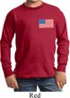 US Flag Pocket Print Kids Long Sleeve Shirt