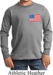 US Flag Pocket Print Kids Long Sleeve Shirt
