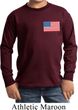 US Flag Pocket Print Kids Long Sleeve Shirt