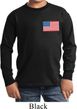 US Flag Pocket Print Kids Long Sleeve Shirt