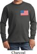 US Flag Pocket Print Kids Long Sleeve Shirt