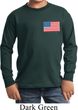 US Flag Pocket Print Kids Long Sleeve Shirt