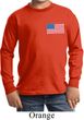 US Flag Pocket Print Kids Long Sleeve Shirt