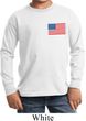 US Flag Pocket Print Kids Long Sleeve Shirt