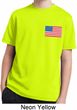 US Flag Pocket Print Kids Moisture Wicking Shirt