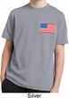 US Flag Pocket Print Kids Moisture Wicking Shirt