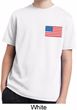 US Flag Pocket Print Kids Moisture Wicking Shirt