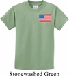US Flag Pocket Print Kids Shirt