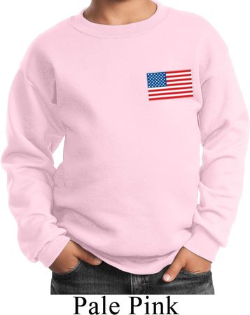 US Flag Pocket Print Kids Sweatshirt