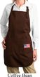 US Flag Pocket Print Ladies Full Length Apron with Pockets