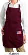 US Flag Pocket Print Ladies Full Length Apron with Pockets