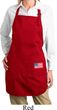 US Flag Pocket Print Ladies Full Length Apron with Pockets