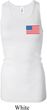 US Flag Pocket Print Ladies Longer Length Racerback Tank Top