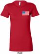 US Flag Pocket Print Ladies Longer Length Shirt