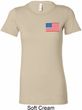 US Flag Pocket Print Ladies Longer Length Shirt