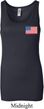 US Flag Pocket Print Ladies Longer Length Tank Top