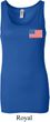 US Flag Pocket Print Ladies Longer Length Tank Top