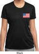 US Flag Pocket Print Ladies Moisture Wicking Shirt
