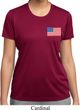 US Flag Pocket Print Ladies Moisture Wicking Shirt