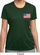 US Flag Pocket Print Ladies Moisture Wicking Shirt