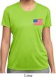 US Flag Pocket Print Ladies Moisture Wicking Shirt