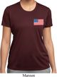 US Flag Pocket Print Ladies Moisture Wicking Shirt