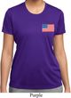 US Flag Pocket Print Ladies Moisture Wicking Shirt