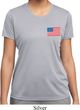 US Flag Pocket Print Ladies Moisture Wicking Shirt