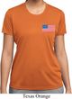 US Flag Pocket Print Ladies Moisture Wicking Shirt