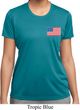 US Flag Pocket Print Ladies Moisture Wicking Shirt