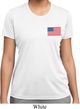 US Flag Pocket Print Ladies Moisture Wicking Shirt