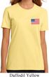 US Flag Pocket Print Ladies Organic Shirt