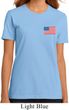 US Flag Pocket Print Ladies Organic Shirt
