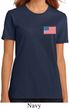 US Flag Pocket Print Ladies Organic Shirt