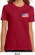 US Flag Pocket Print Ladies Organic Shirt