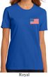 US Flag Pocket Print Ladies Organic Shirt