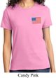 US Flag Pocket Print Ladies Shirt